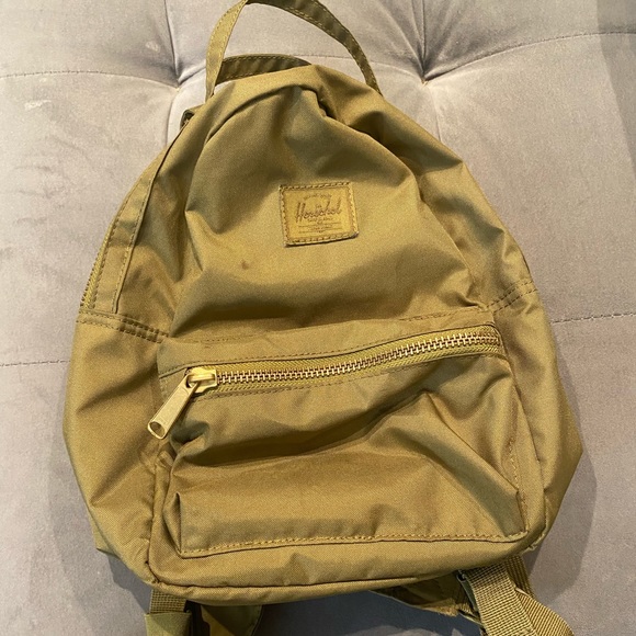 Herschel mini olive green backpack - Picture 4 of 7